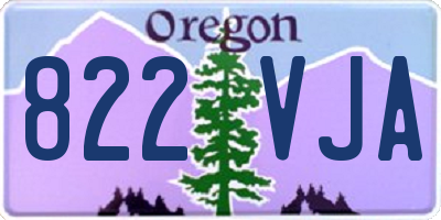 OR license plate 822VJA
