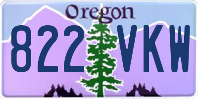 OR license plate 822VKW