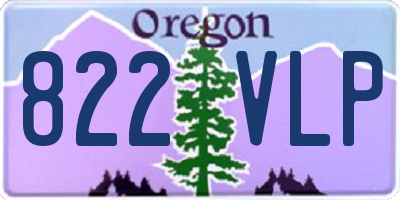 OR license plate 822VLP