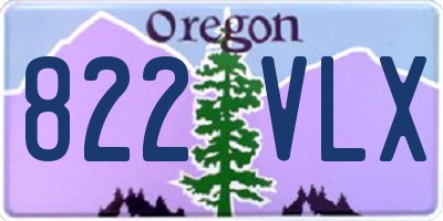 OR license plate 822VLX