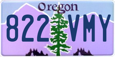 OR license plate 822VMY