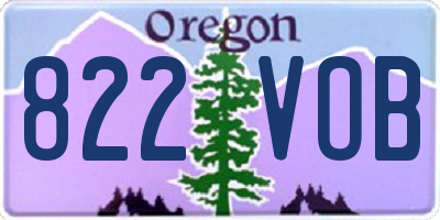 OR license plate 822VOB