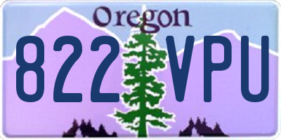 OR license plate 822VPU
