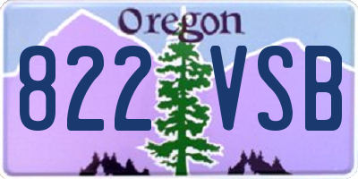 OR license plate 822VSB