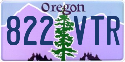 OR license plate 822VTR