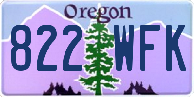 OR license plate 822WFK