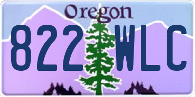 OR license plate 822WLC