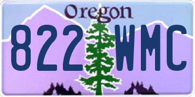 OR license plate 822WMC