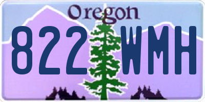 OR license plate 822WMH