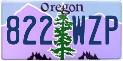 OR license plate 822WZP
