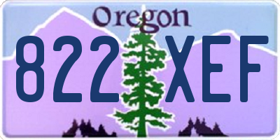 OR license plate 822XEF