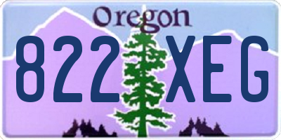 OR license plate 822XEG