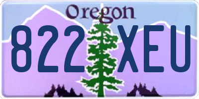 OR license plate 822XEU