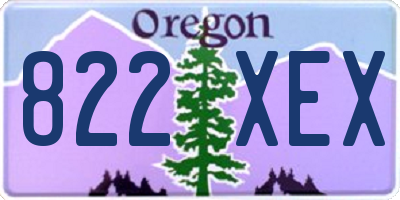 OR license plate 822XEX
