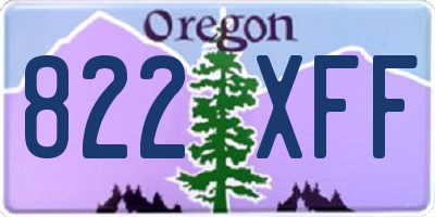 OR license plate 822XFF