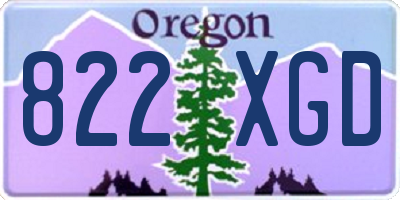 OR license plate 822XGD