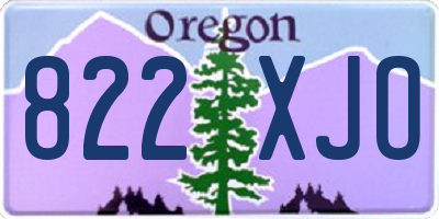OR license plate 822XJO
