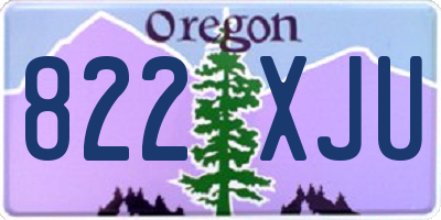 OR license plate 822XJU