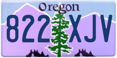 OR license plate 822XJV