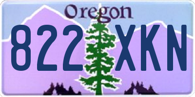 OR license plate 822XKN