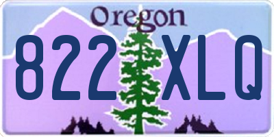 OR license plate 822XLQ