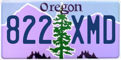 OR license plate 822XMD