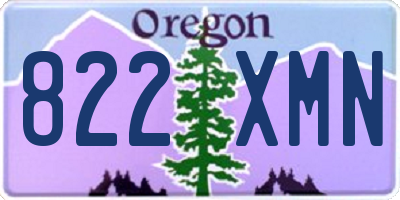 OR license plate 822XMN