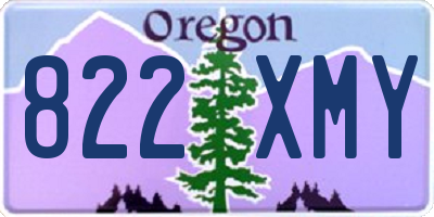 OR license plate 822XMY
