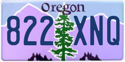 OR license plate 822XNQ