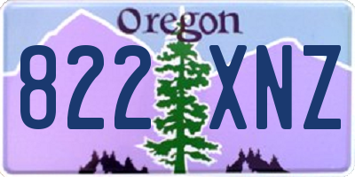 OR license plate 822XNZ