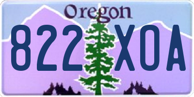 OR license plate 822XOA