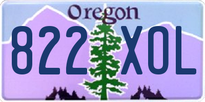 OR license plate 822XOL