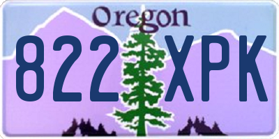 OR license plate 822XPK