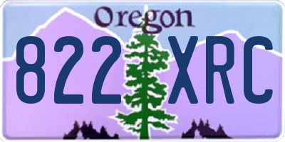 OR license plate 822XRC