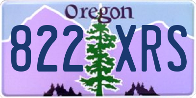 OR license plate 822XRS