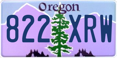 OR license plate 822XRW