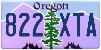 OR license plate 822XTA