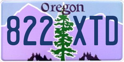 OR license plate 822XTD