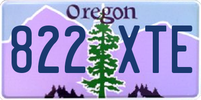 OR license plate 822XTE