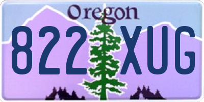OR license plate 822XUG