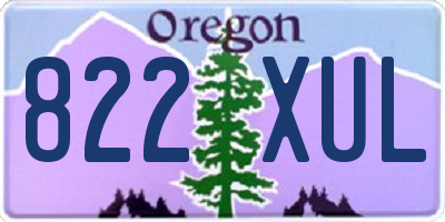 OR license plate 822XUL