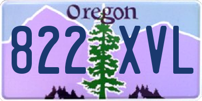 OR license plate 822XVL