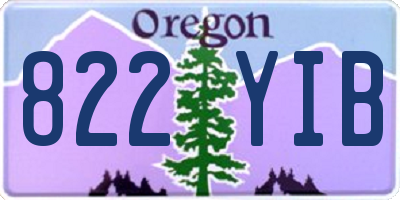 OR license plate 822YIB