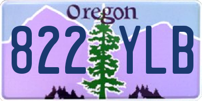 OR license plate 822YLB