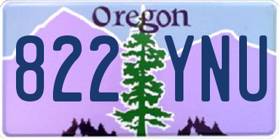 OR license plate 822YNU