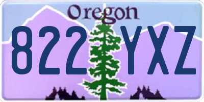 OR license plate 822YXZ