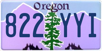 OR license plate 822YYI