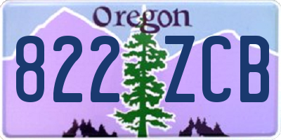 OR license plate 822ZCB