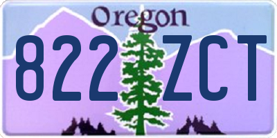OR license plate 822ZCT