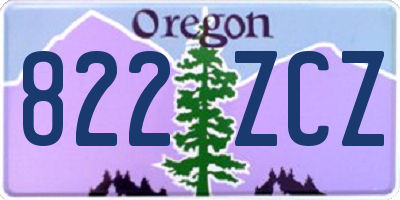 OR license plate 822ZCZ